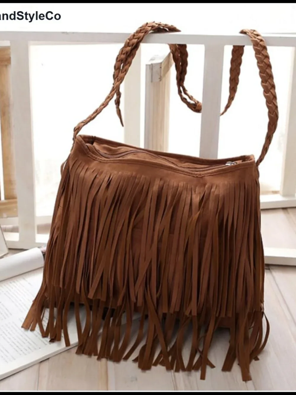 Fringe Purse for Women Tassel Crossbody Shoulder Bag Boho Messenger Suede-Like